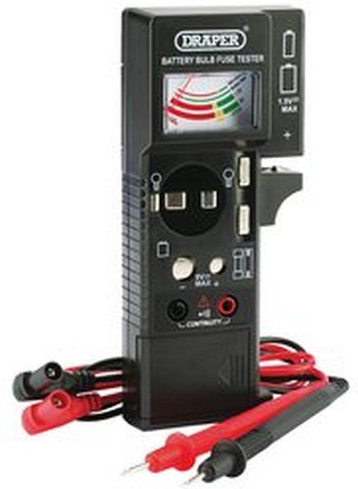 The Range | Draper Draper Battery Bulb Fuse and Continuity Tester Draper Draper Battery Bulb Fuse and Continuity Tester