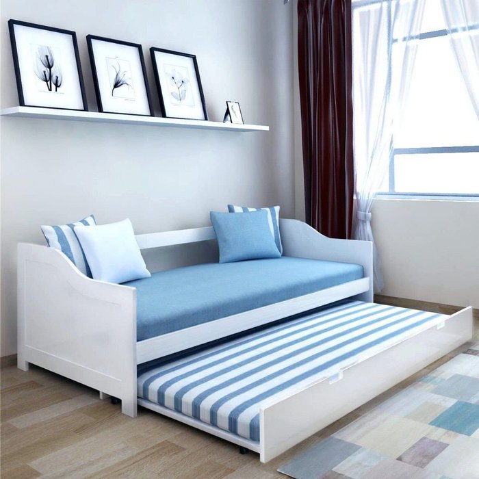 The Range | Kosy Koala Solid Wood Day Guest Bed With Underbed Trundle - White Kosy Koala Solid Wood Day Guest Bed With Underbed Trundle - White