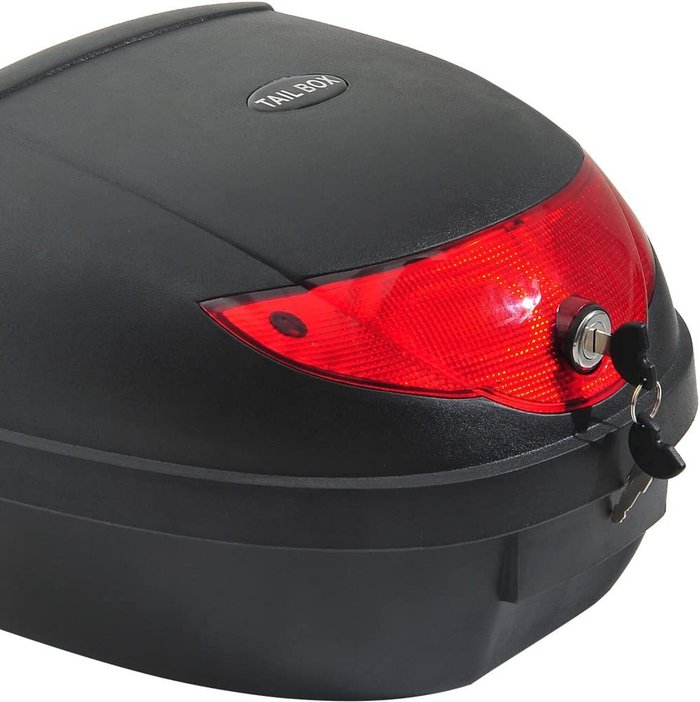 The Range | HOMCOM 24L Motorcycle Hard Trunk - Black HOMCOM 24L Motorcycle Hard Trunk - Black