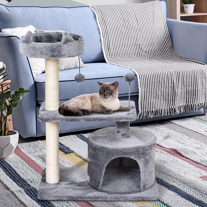 The Range | PawHut PawHut Multi-level Cat Climb Tree and Activity Center - Grey PawHut PawHut Multi-level Cat Climb Tree and Activity Center - Grey