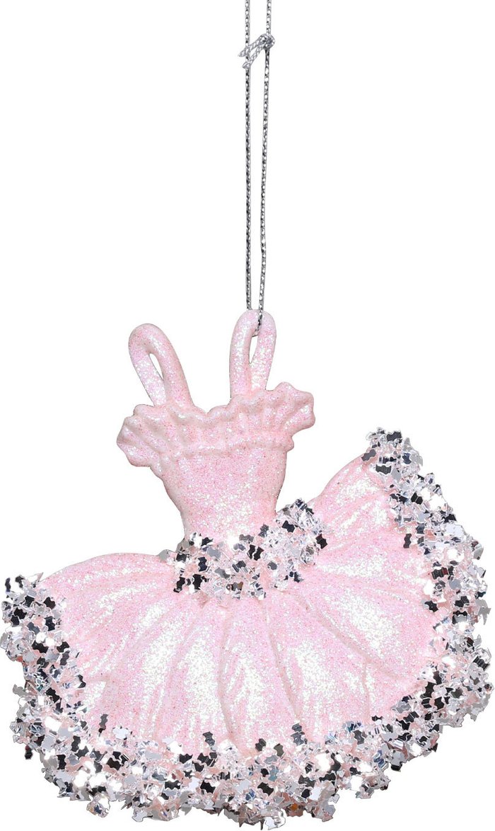 The Range | Angel Kisses Pink Silver Dress Ornament Angel Kisses Pink Silver Dress Ornament