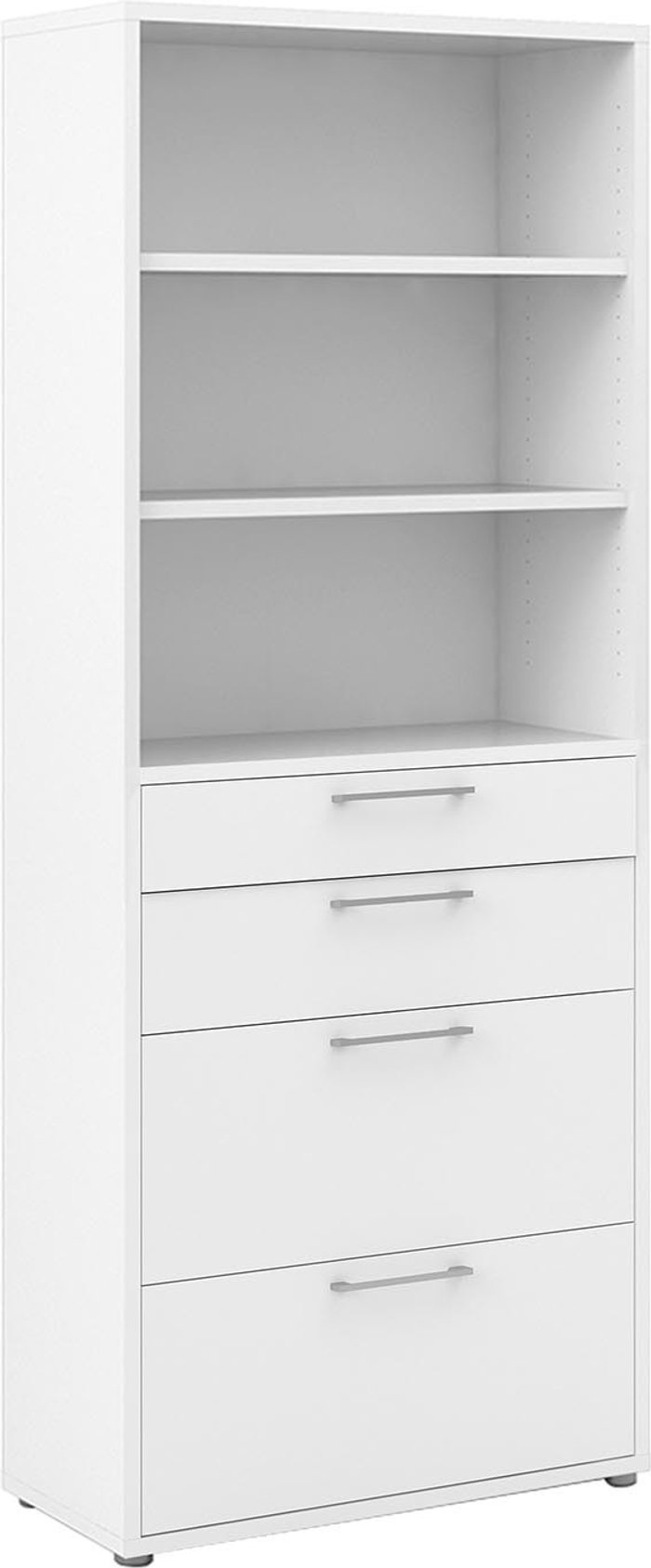 The Range | Furniture To Go Prima 2-Shelf 2-Drawer 2-File Bookcase - White Furniture To Go Prima 2-Shelf 2-Drawer 2-File Bookcase - White