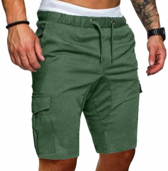The Range | Men's Casual Workwear Multi-pocket Shorts - Green / S Men's Casual Workwear Multi-pocket Shorts - Green / S