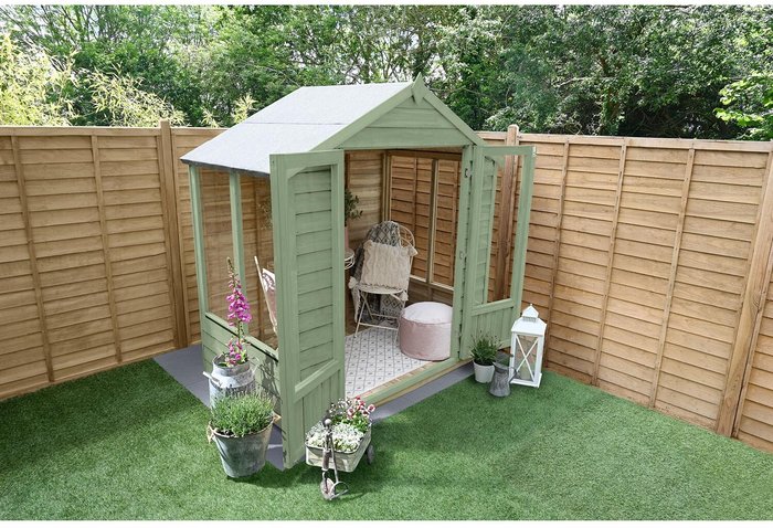 The Range | Forest Garden Forest Garden Oakley 6x4ft Overlap Apex Summerhouse Forest Garden Forest Garden Oakley 6x4ft Overlap Apex Summerhouse