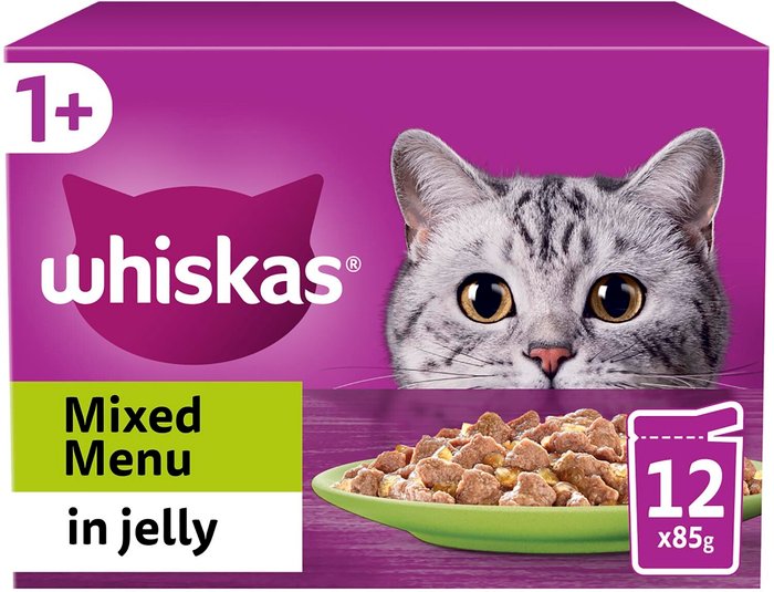 The Range | Whiskas Whiskas 1+ Pouches in Jelly - Mixed Menu / 12 Whiskas Whiskas 1+ Pouches in Jelly - Mixed Menu / 12