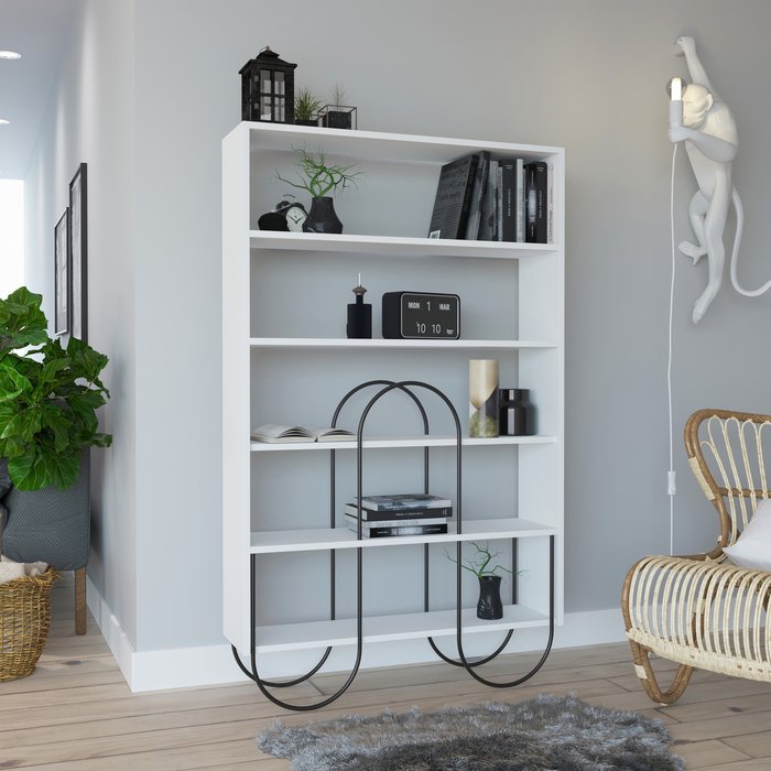 The Range | Decortie Norfolk Modern Bookcase Display Unit - White Decortie Norfolk Modern Bookcase Display Unit - White