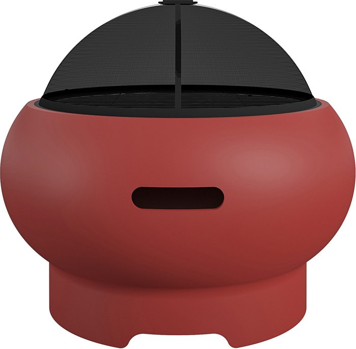 The Range | Dorel Dorel Asher Wood Burning Fire Pit with Grill and Cover - Red Dorel Dorel Asher Wood Burning Fire Pit with Grill and Cover - Red