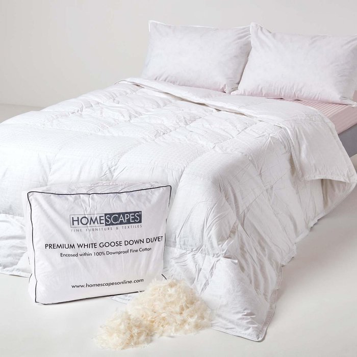 The Range | Homescapes Homescapes Goose Down 9 Tog Duvet - White / Super King size Homescapes Homescapes Goose Down 9 Tog Duvet - White / Super King size