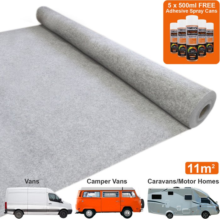 The Range | Monster Shop Monster Shop Van Carpet Lining / Silver Grey & 5 Adhesive Cans Monster Shop Monster Shop Van Carpet Lining / Silver Grey & 5 Adhesive Cans