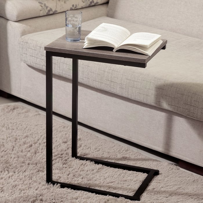 The Range | House of Home House Of Home C Shaped Side Table Black Powder Coated With Rustic Top House of Home House Of Home C Shaped Side Table Black Powder Coated With Rustic Top