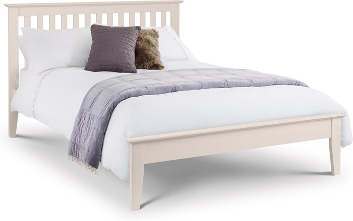 The Range | Julian Bowen Salerno Shaker King Size Bed - Ivory - Ivory Julian Bowen Salerno Shaker King Size Bed - Ivory - Ivory