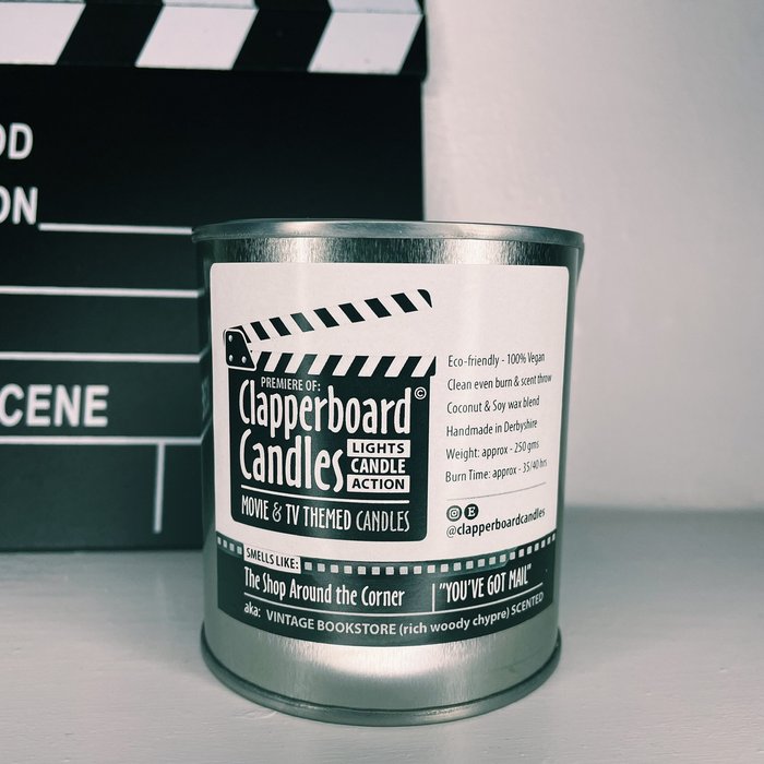 The Range | Clapperboard Youve Got Mail Candle Amber, Tobacco and Sandalwood - White Clapperboard Youve Got Mail Candle Amber, Tobacco and Sandalwood - White