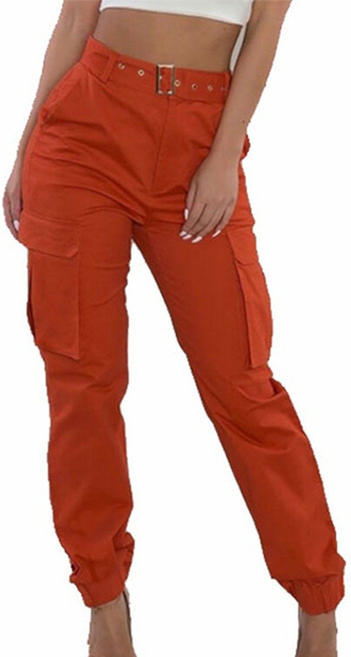 The Range | Women's Cargo Combat Trousers - Orange / UK 14 Women's Cargo Combat Trousers - Orange / UK 14