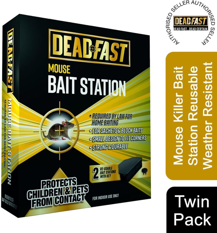 The Range | Deadfast Mouse Killer Bait Station Reusable Weather Resistant Twin 2Pack Deadfast Mouse Killer Bait Station Reusable Weather Resistant Twin 2Pack