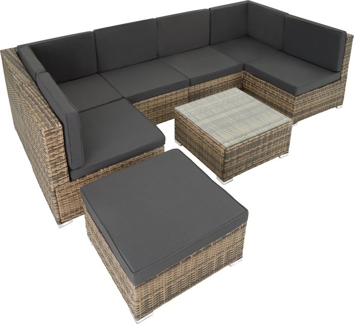 The Range | TECTAKE Tectake Rattan Garden Furniture Lounge Venice - Brown TECTAKE Tectake Rattan Garden Furniture Lounge Venice - Brown