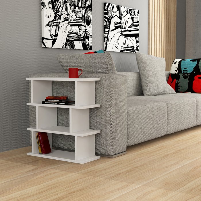 The Range | Decortie Totem Modern Side Table - White Decortie Totem Modern Side Table - White