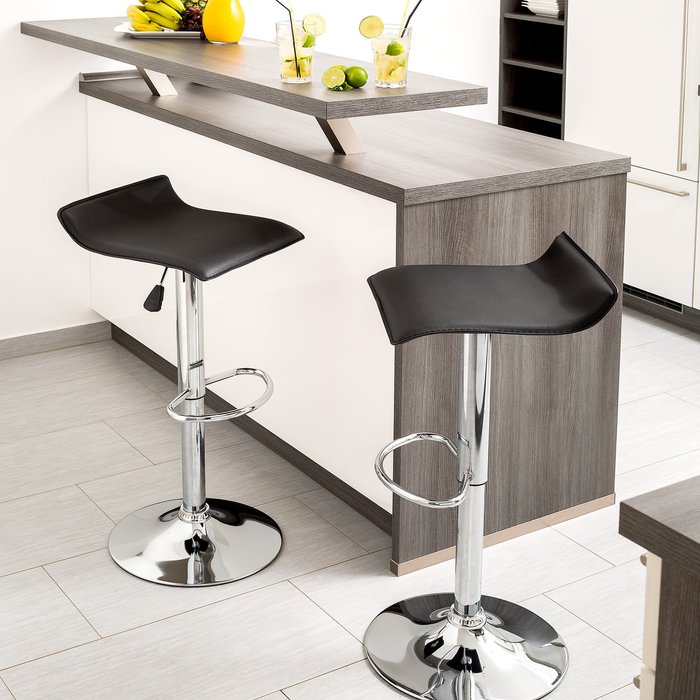 The Range | TECTAKE TecTake 2 Lars Bar Stools - Black TECTAKE TecTake 2 Lars Bar Stools - Black
