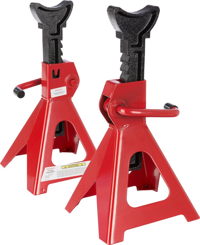 The Range | Arebos Axle Stand Jack Stand Ratchet Lift Hoist Height Adjustable - Red Arebos Axle Stand Jack Stand Ratchet Lift Hoist Height Adjustable - Red