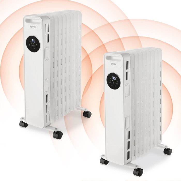 The Range | Igenix IGENIX IG2621 Portable Oil-Filled Radiator - White Igenix IGENIX IG2621 Portable Oil-Filled Radiator - White