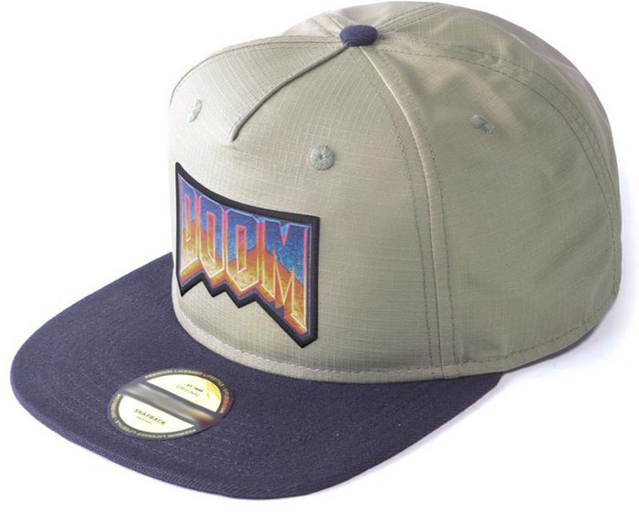 The Range | DOOM DOOM Eternal Original Retro Logo Snapback Baseball Cap DOOM DOOM Eternal Original Retro Logo Snapback Baseball Cap