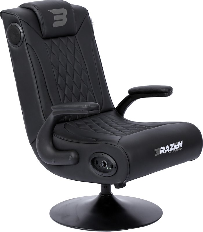 The Range | BraZen BraZen Emperor XX 2.1 Elite Esports DAB Surround Sound Gaming Chair - Pedestal - Black BraZen BraZen Emperor XX 2.1 Elite Esports DAB Surround Sound Gaming Chair - Pedestal - Black