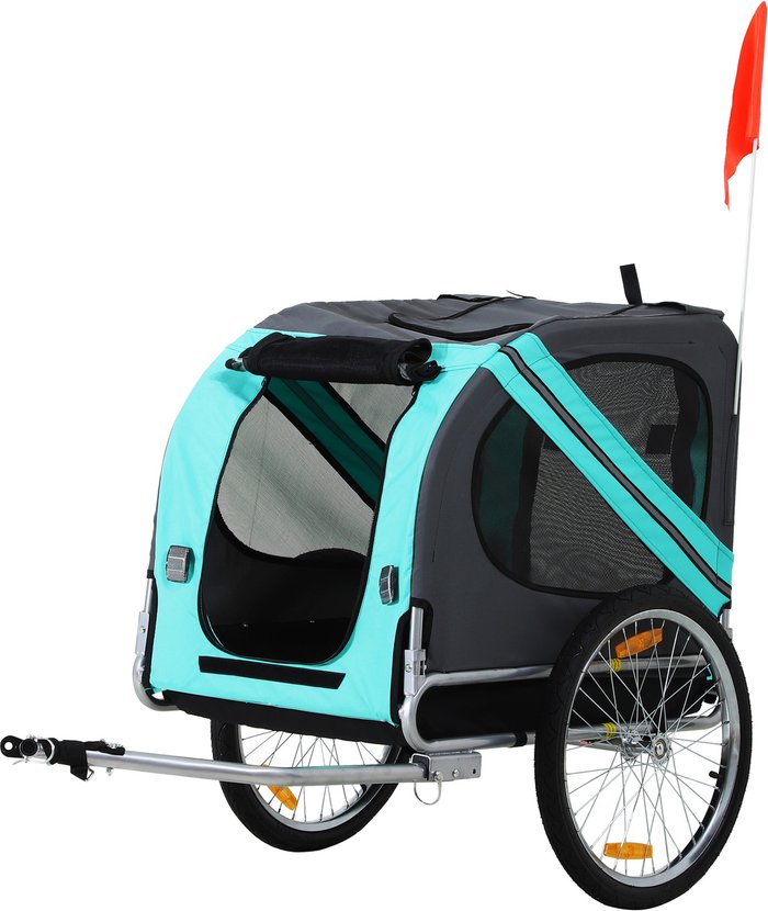 The Range | PawHut PawHut Bicycle Pet Trailer Dog W/ Folding Stroller & Carrier Cycle Luggage - Green PawHut PawHut Bicycle Pet Trailer Dog W/ Folding Stroller & Carrier Cycle Luggage - Green