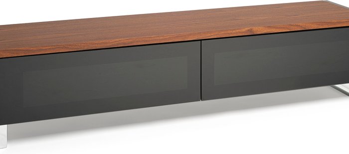 The Range | AVF Panorama Reversible Top 1.6m TV Stand - Walnut Black AVF Panorama Reversible Top 1.6m TV Stand - Walnut Black