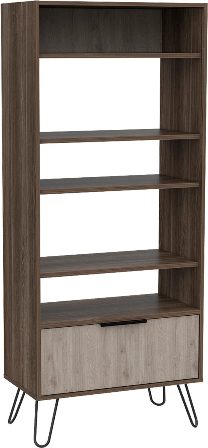 The Range | Core Products Ltd Nevada display bookcase with door - Smoked oak Core Products Ltd Nevada display bookcase with door - Smoked oak