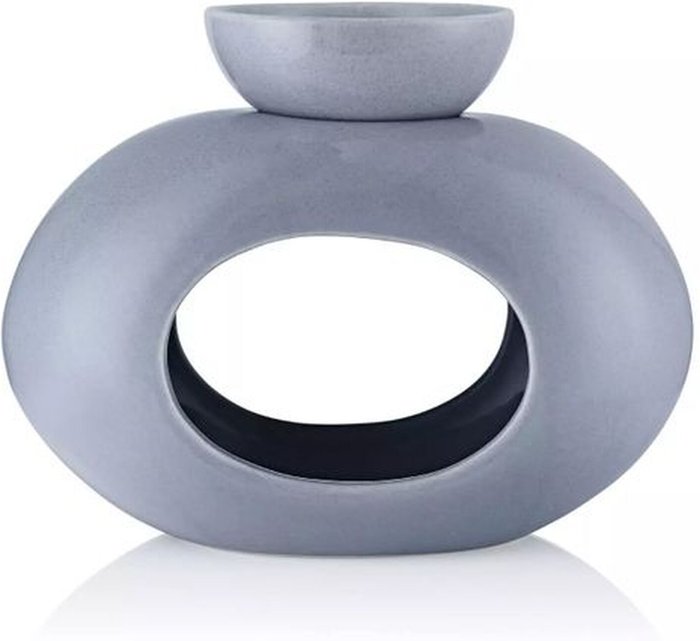 The Range | Kingsbury Gifts Ava May Oval Burner - Grey Kingsbury Gifts Ava May Oval Burner - Grey