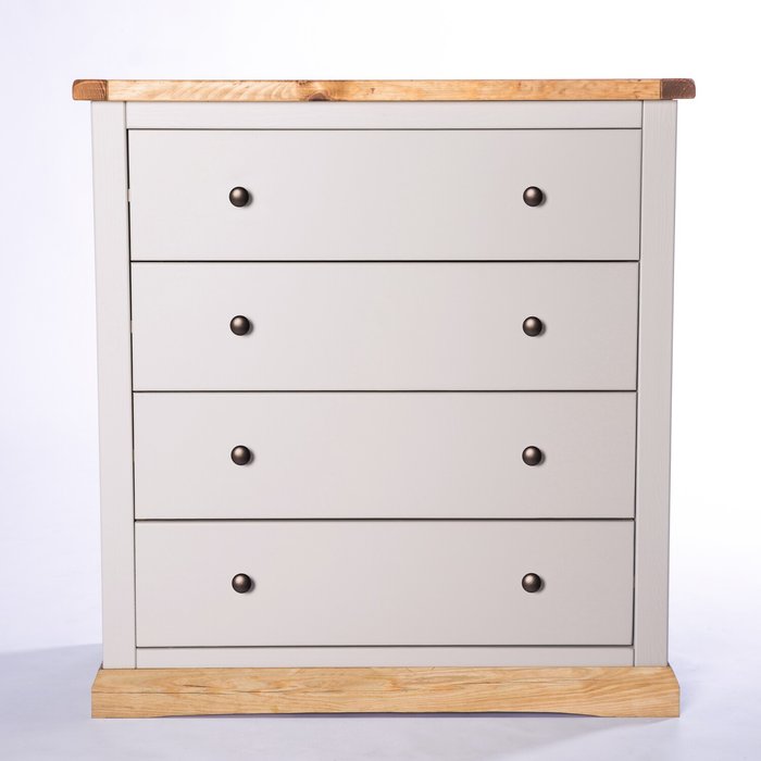 The Range | Cabinet Bits Bomporto 4 Drawer Chest - Grey / Brass / Knob Cabinet Bits Bomporto 4 Drawer Chest - Grey / Brass / Knob