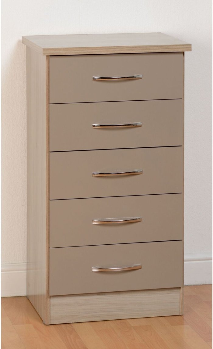 The Range | Seconique Nevada Narrow Oyster Chest of Drawer Oyster Seconique Nevada Narrow Oyster Chest of Drawer Oyster