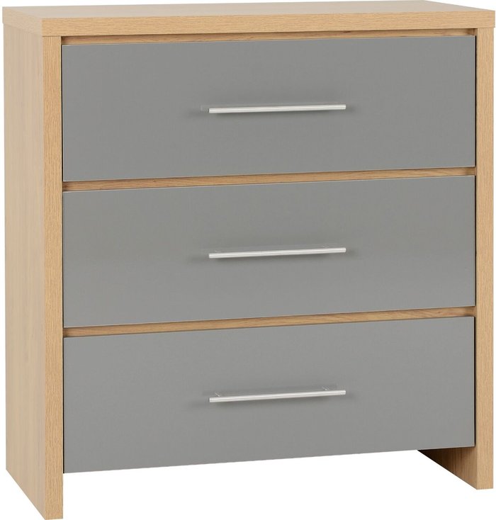 The Range | Seconique Seville 3 Drawer Chest - Grey Seconique Seville 3 Drawer Chest - Grey