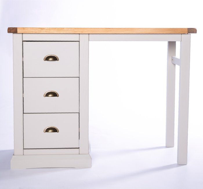 The Range | Cabinet Bits Loreo 3 Drawer Dressing Table - Grey / Brass Cup Cabinet Bits Loreo 3 Drawer Dressing Table - Grey / Brass Cup