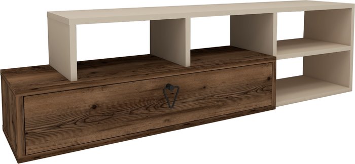 The Range | Destina Home Mercury Adjustable TV Stand with Shelves - Light Walnut - Beige Destina Home Mercury Adjustable TV Stand with Shelves - Light Walnut - Beige