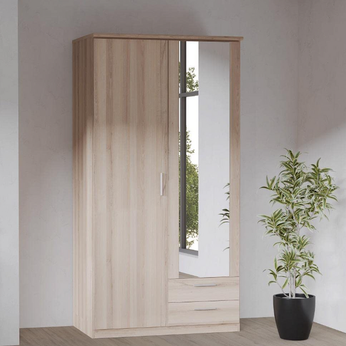 The Range | FWStyle FWStyle 2 Door 2 Drawer Light Oak Effect Combination Wardrobe FWStyle FWStyle 2 Door 2 Drawer Light Oak Effect Combination Wardrobe