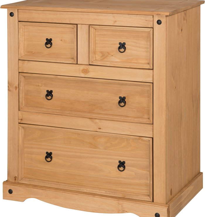 The Range | Mercers Furniture Corona 2 Plus 2 Chest of Drawers - Antique Wax Mercers Furniture Corona 2 Plus 2 Chest of Drawers - Antique Wax