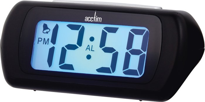 The Range | Acctim Auric Large LCD Display Alarm Clock Black - Black Acctim Auric Large LCD Display Alarm Clock Black - Black
