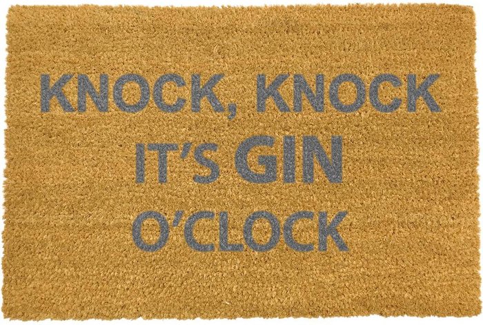 The Range | Artsy Doormats Artsy Doormats Knock Knock It's Gin O'clock Grey Doormat Artsy Doormats Artsy Doormats Knock Knock It's Gin O'clock Grey Doormat