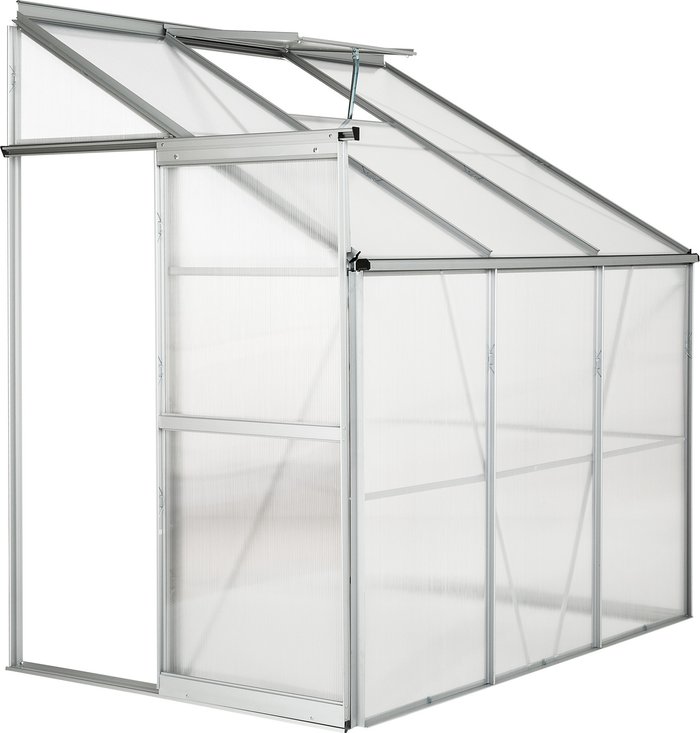 The Range | TECTAKE Tectake Greenhouse Lean-to Silver TECTAKE Tectake Greenhouse Lean-to Silver