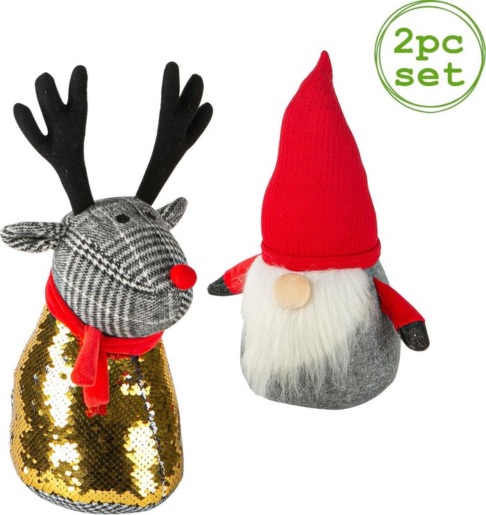 The Range | Nicola Spring Nicola Spring 2 Piece Christmas Door Stop Set - Santa Reindeer - Multi-Coloured Nicola Spring Nicola Spring 2 Piece Christmas Door Stop Set - Santa Reindeer - Multi-Coloured