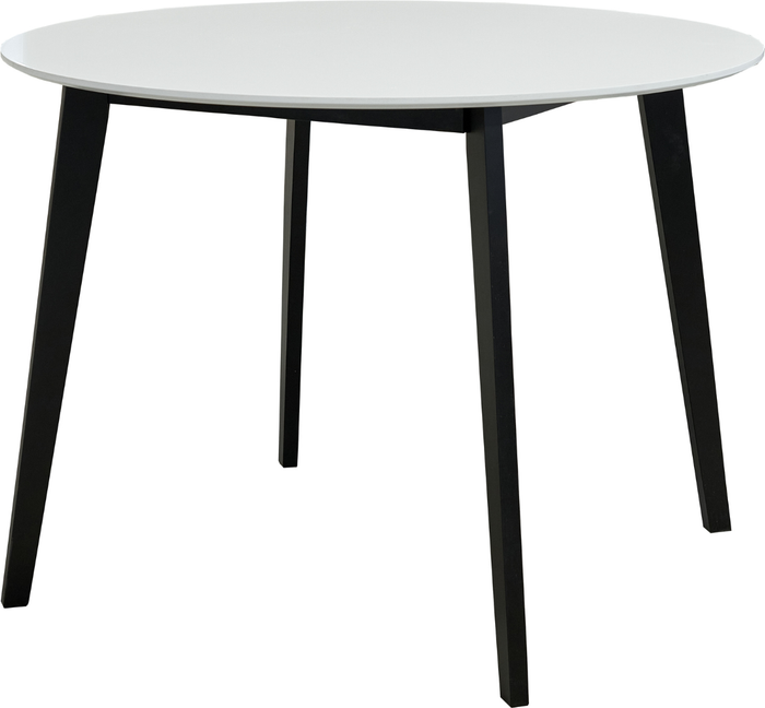 The Range | FurnitureboxUK Sofia Round Dining Table White Top and Black Legs - White FurnitureboxUK Sofia Round Dining Table White Top and Black Legs - White