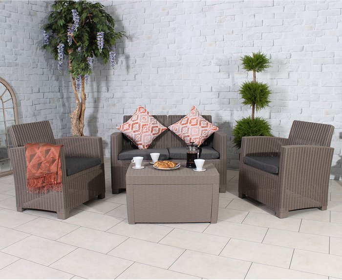The Range | Royalcraft Royalcraft Faro 4 Seater Conversation Set - Grey Royalcraft Royalcraft Faro 4 Seater Conversation Set - Grey