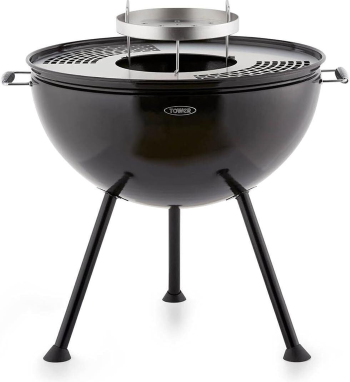 The Range | Tower Tower 2-in-1 Fire Pit and BBQ - Black Tower Tower 2-in-1 Fire Pit and BBQ - Black