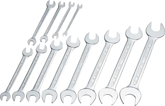 Tooled Up | Elora Elora 12 Piece Long Open End Spanner Set Elora Elora 12 Piece Long Open End Spanner Set