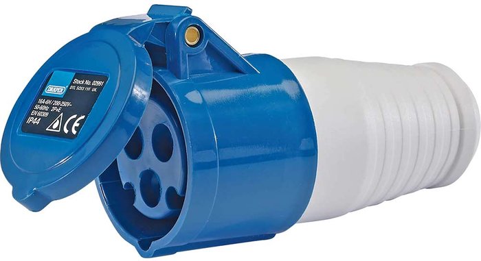 Tooled Up | Draper Draper IP44 Site Socket 16 amp 240v 240v Draper Draper IP44 Site Socket 16 amp 240v 240v