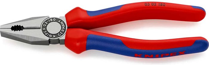 Tooled Up | Knipex Knipex 03 02 Combination Pliers 180mm Knipex Knipex 03 02 Combination Pliers 180mm