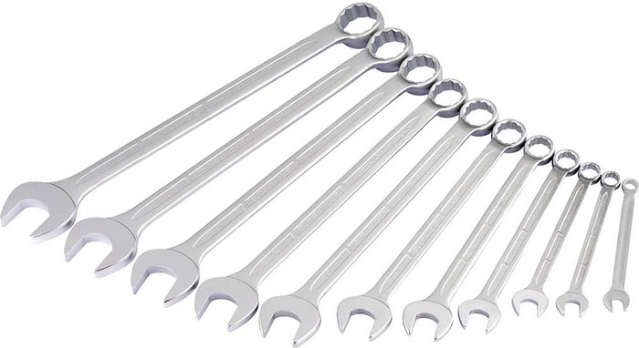 Tooled Up | Elora Elora 11 Piece Long Combination Spanner Set Whitworth Elora Elora 11 Piece Long Combination Spanner Set Whitworth
