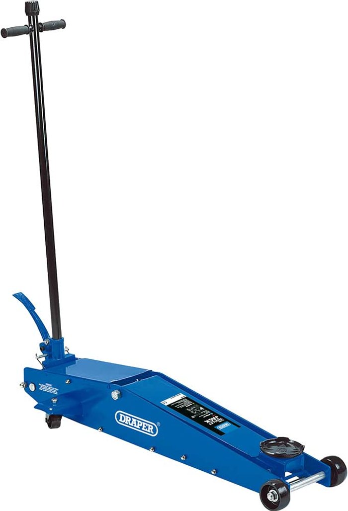 Tooled Up | Draper Draper Long Chassis Trolley Jack 2 Tonne Draper Draper Long Chassis Trolley Jack 2 Tonne