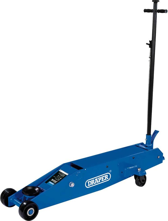 Tooled Up | Draper Draper Long Chassis Trolley Jack 10 Tonne Draper Draper Long Chassis Trolley Jack 10 Tonne