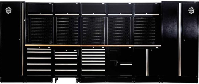 Tooled Up | BUNKER Bunker Modular Storage Combo With Sink And Hardwood Worktop (25 Piece) BUNKER Bunker Modular Storage Combo With Sink And Hardwood Worktop (25 Piece)